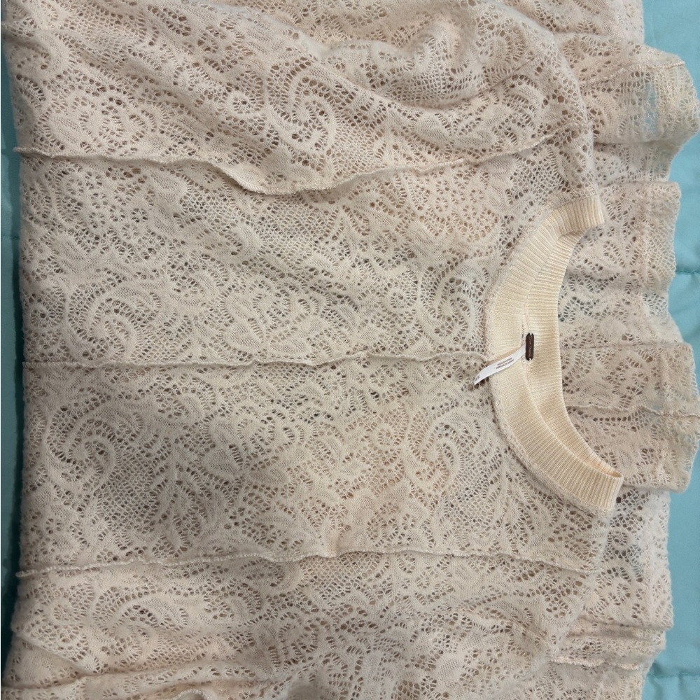 Free People Cream Lace Dress